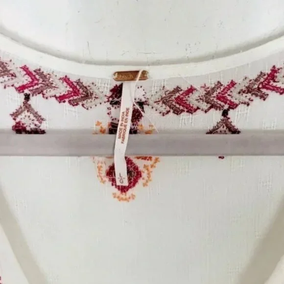 Free People Ariana Embroidered Tunic L - Picture 5 of 5
